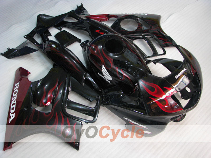 Injection Fairing kit for 97-98 CBR600F3 - Red, Black - Flame #OYO87900066