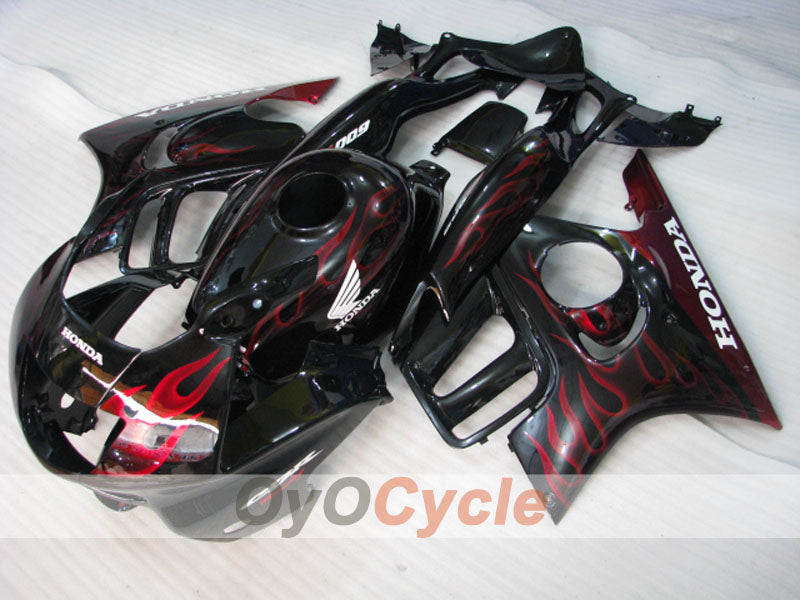 Injection Fairing kit for 95-96 CBR600F3 - Red, Black - Flame #OYO87900018 Secondary image