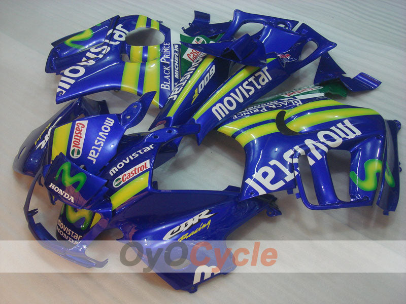 Injection Fairing kit for 95-96 CBR600F3 - Yellow, Blue - Castrol, Movistar #OYO87900023