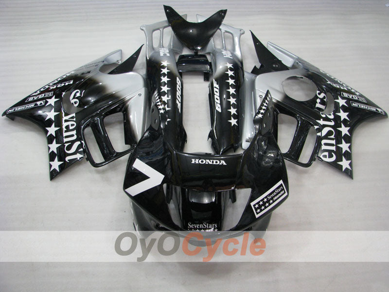 Injection Fairing kit for 95-96 CBR600F3 - Black, Silver - SevenStars #OYO87902758