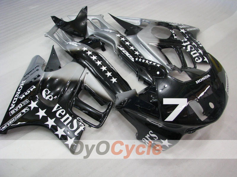 Injection Fairing kit for 95-96 CBR600F3 - Black, Silver - SevenStars #OYO87902758 Secondary image