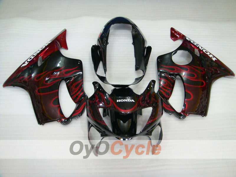 Injection Fairing kit for 99-00 CBR600F4 - Red, Black - Flame #OYO87900110 Secondary image