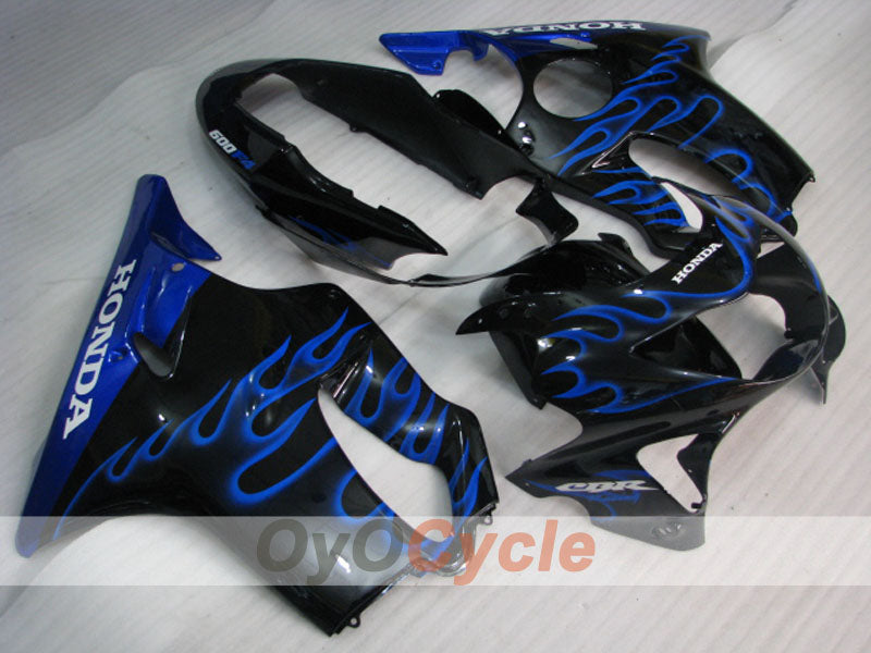 Injection Fairing kit for 99-00 CBR600F4 - Blue, Black - Flame #OYO87900111 Main image