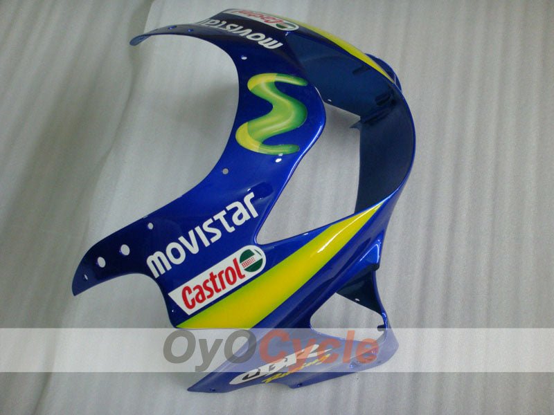 Injection Fairing kit for 99-00 CBR600F4 - Yellow, White - Castrol, Movistar #OYO87900116