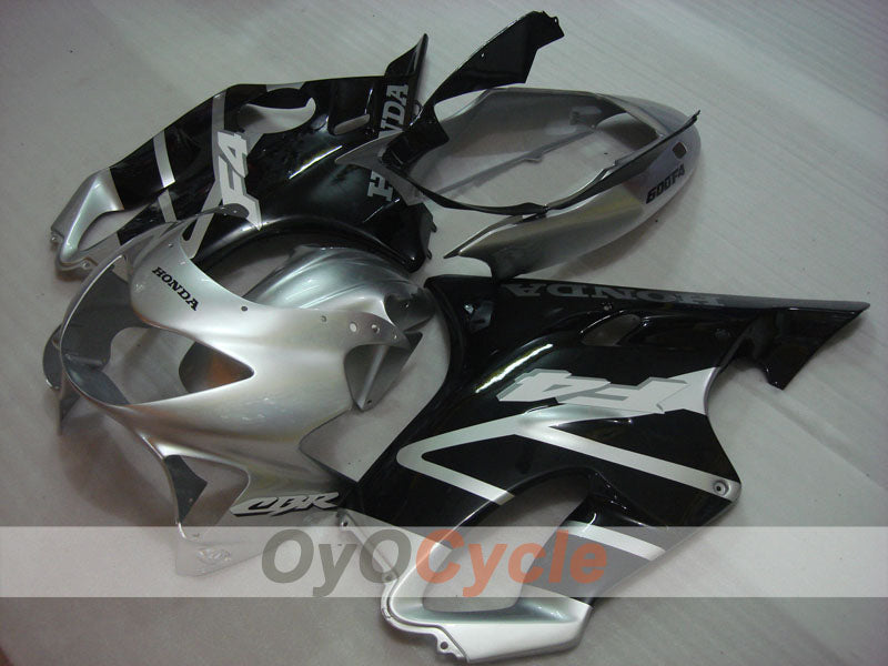 Injection Fairing kit for 99-00 CBR600F4 - Black, Silver - Factory Style #OYO87900121 Secondary image