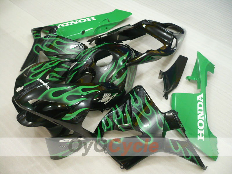 Injection Fairing kit for 03-04 CBR600RR - Green, Black - Flame #OYO87904889 Secondary image
