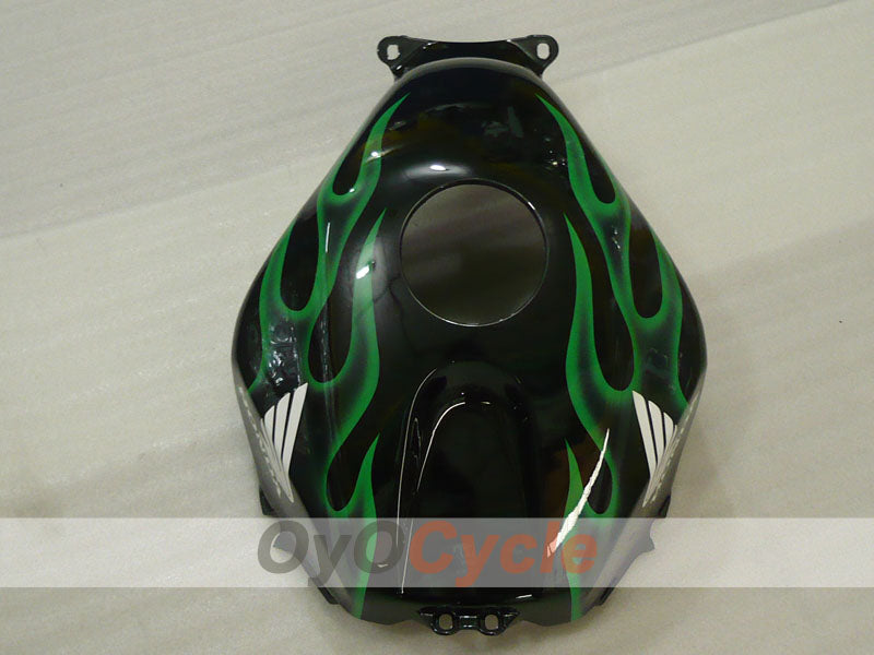 Injection Fairing kit for 03-04 CBR600RR - Green, Black - Flame #OYO87904889