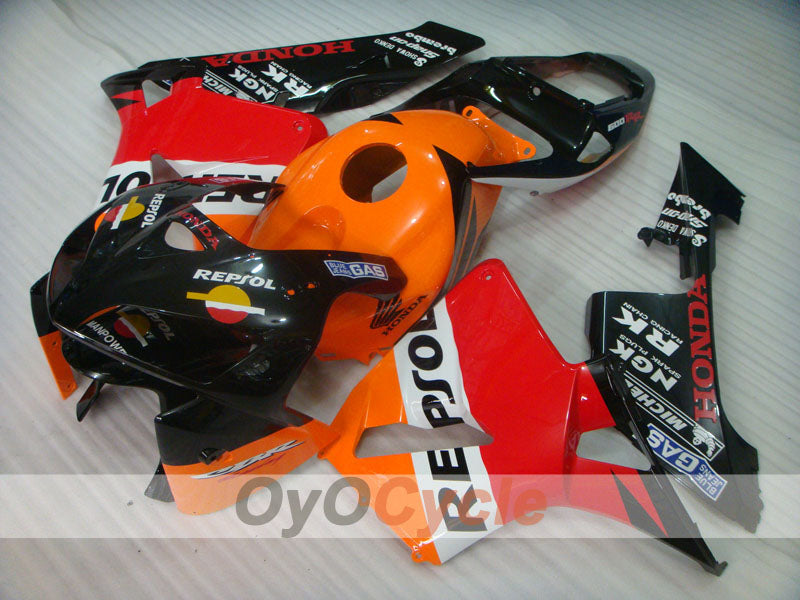 Injection Fairing kit for 05-06 CBR600RR - Orange, Black - MICHELIN, RK, Repsol #OYO87904935 Main image