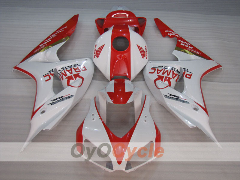 Injection Fairing kit for 06-07 CBR1000RR - Red, White - PRAMAC #OYO87904972 Secondary image