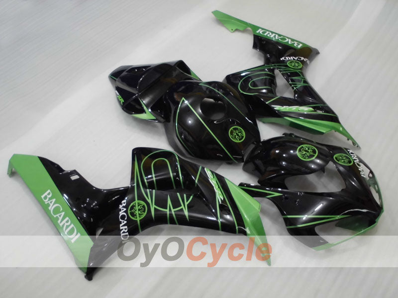 Injection Fairing kit for 06-07 CBR1000RR - Green, Black - BACARDI #OYO87904974 Main image