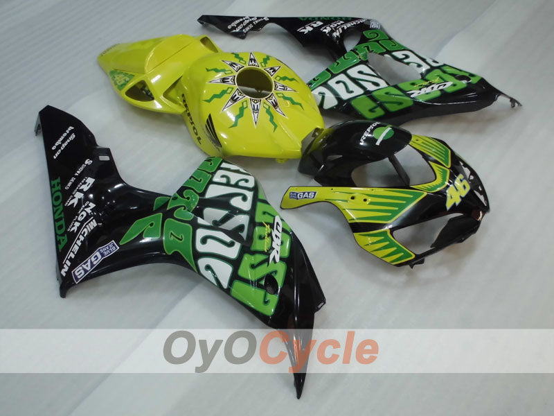 Injection Fairing kit for 06-07 CBR1000RR - Yellow, Black - Rossi #OYO87904975 Main image