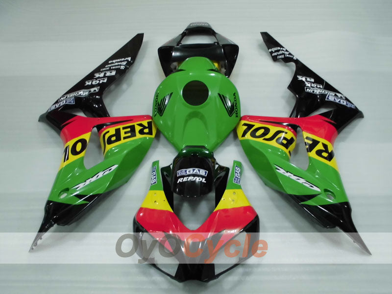 Injection Fairing kit for 06-07 CBR1000RR - Green, Black - Repsol #OYO87904976 Main image