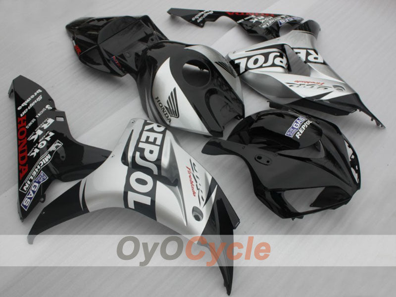 Injection Fairing kit for 06-07 CBR1000RR - Black, Silver - Repsol #OYO87904977