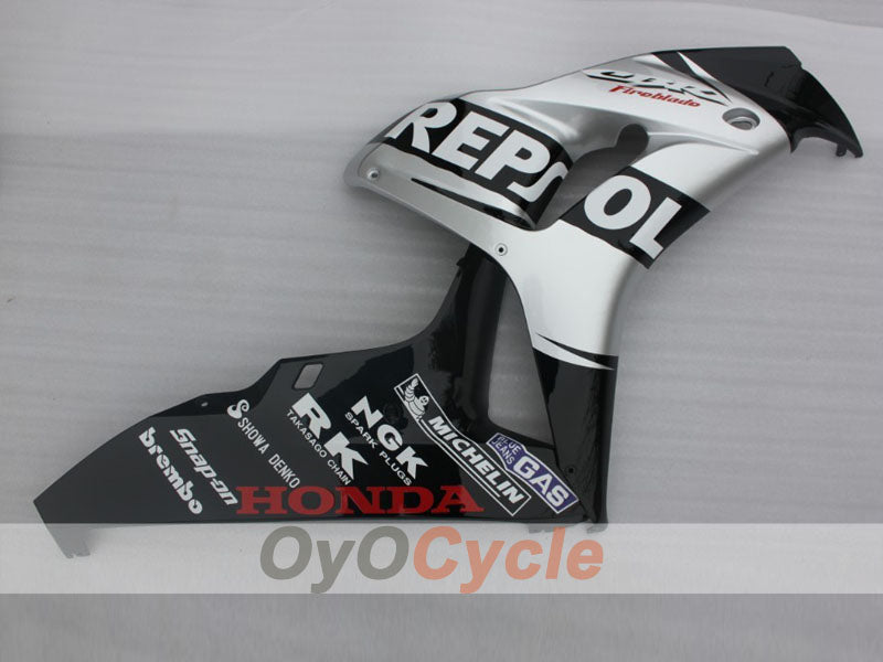 Injection Fairing kit for 06-07 CBR1000RR - Black, Silver - Repsol #OYO87904977