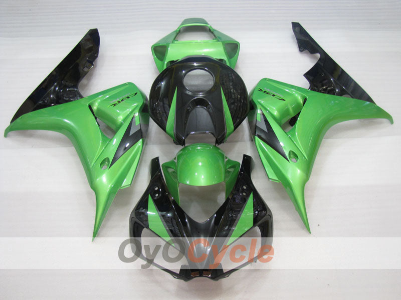 Injection Fairing kit for 06-07 CBR1000RR - Green, Black - Factory Style #OYO87904978 Main image