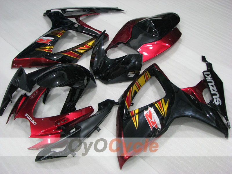 Injection Fairing kit for 06-07 GSX R600 - Red, Black - Factory Style #OYO87905302 Main image