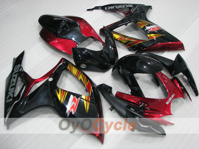 Injection Fairing kit for 06-07 GSX R600 - Red, Black - Factory Style #OYO87905302
