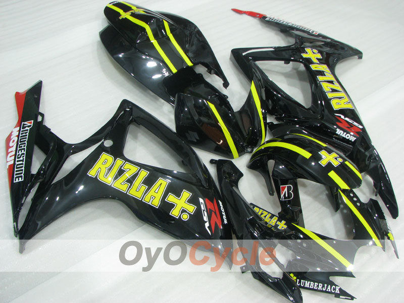 Injection Fairing kit for 06-07 GSX R750 - Yellow, Black - Rizla+ #OYO87905340 Main image