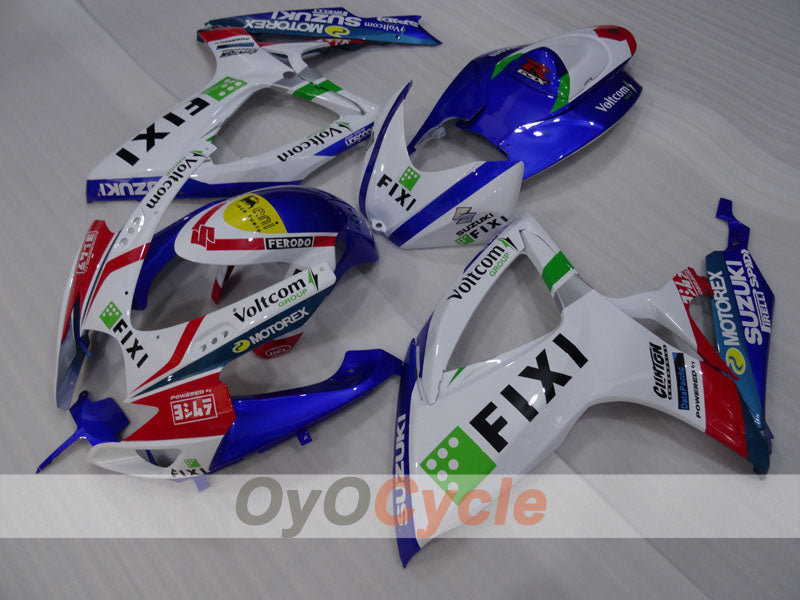 Injection Fairing kit for 06-07 GSX R600 - Blue, White - MOTOREX #OYO87905304 Secondary image
