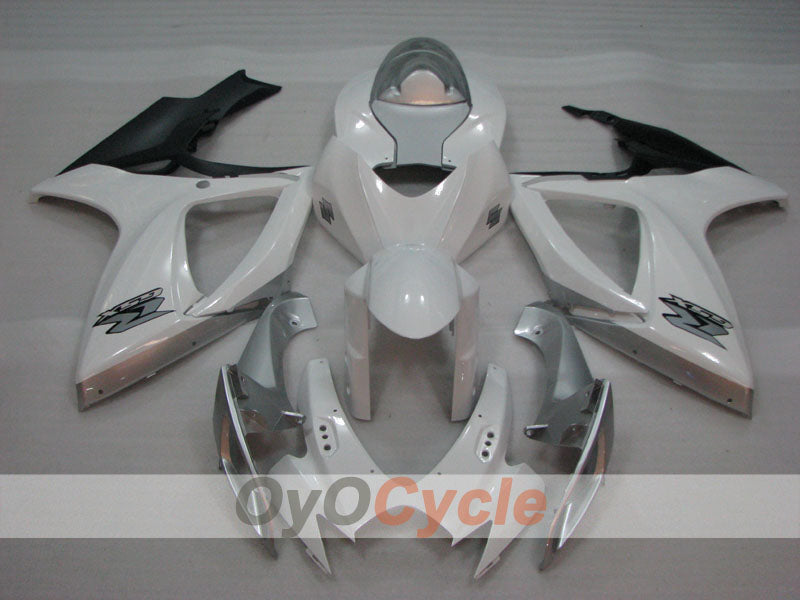 Injection Fairing kit for 06-07 GSX R750 - White, Silver - Factory Style #OYO87905345
