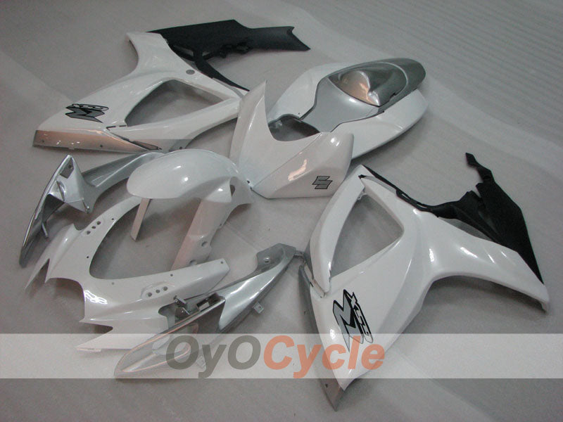 Injection Fairing kit for 06-07 GSX R600 - White, Silver - Factory Style #OYO87905308