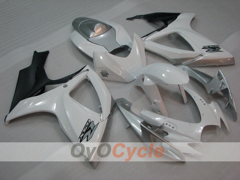 Injection Fairing kit for 06-07 GSX R600 - White, Silver - Factory Style #OYO87905308