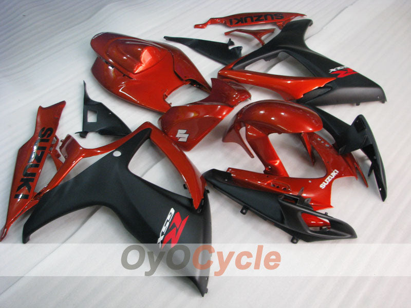 Injection Fairing kit for 06-07 GSX R600 - Red, Black - Factory Style #OYO87905310