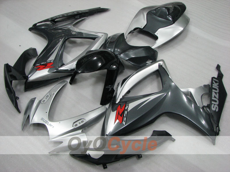 Injection Fairing kit for 06-07 GSX R600 - Black, Silver - Factory Style #OYO87905312 Secondary image