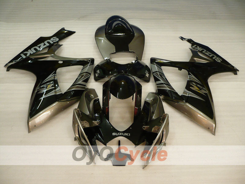 Injection Fairing kit for 06-07 GSX R600 - Black, Grey - Factory Style #OYO87905313