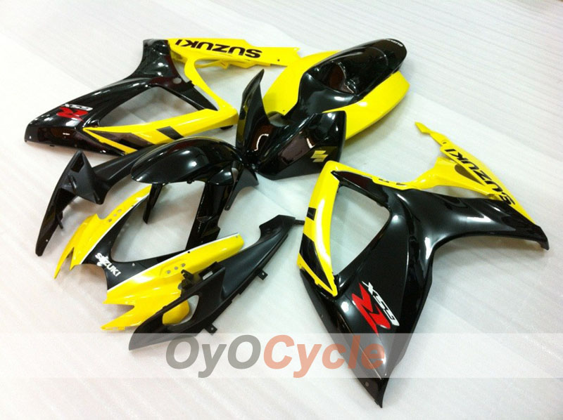 Injection Fairing kit for 06-07 GSX R600 - Yellow, Black - Factory Style #OYO87905334 Secondary image