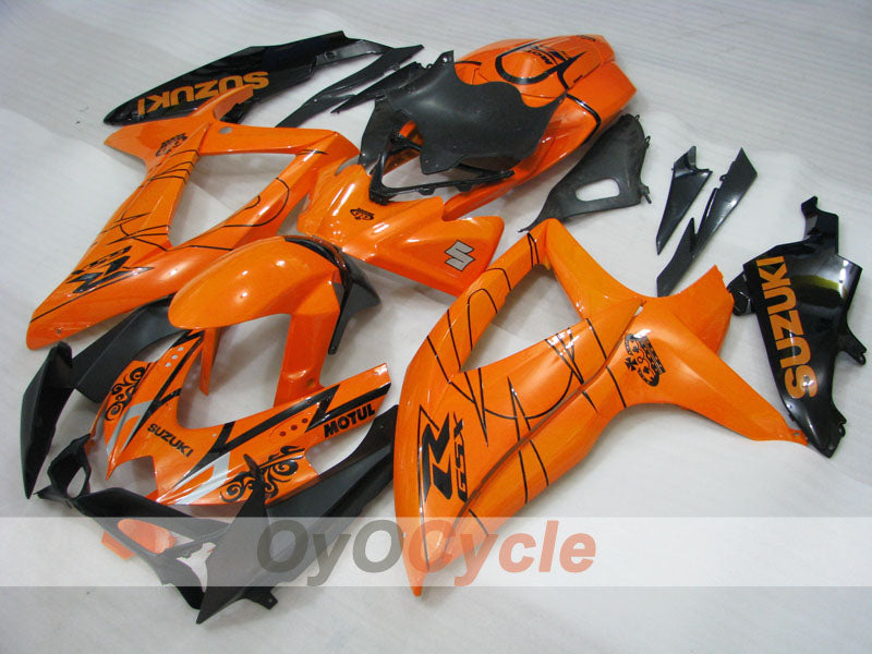 Injection Fairing kit for 08-10 GSX R750 - Orange, Black - MOTUL #OYO87905419