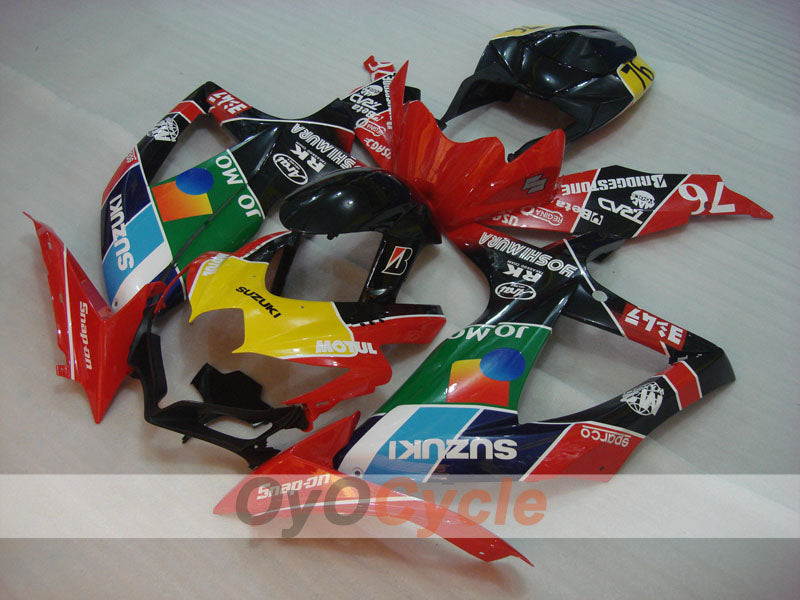Injection Fairing kit for 08-10 GSX R600 - Red, Black - RK #OYO87905378
