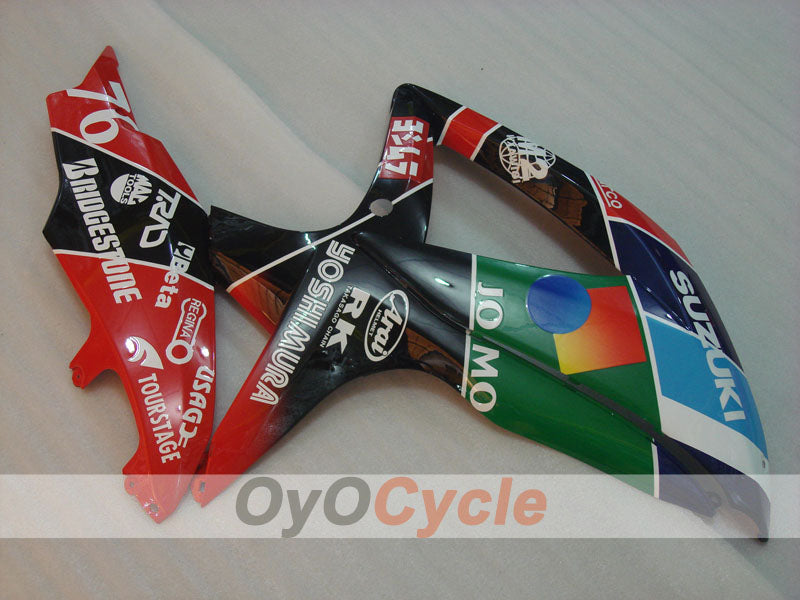 Injection Fairing kit for 08-10 GSX R600 - Red, Black - RK #OYO87905378