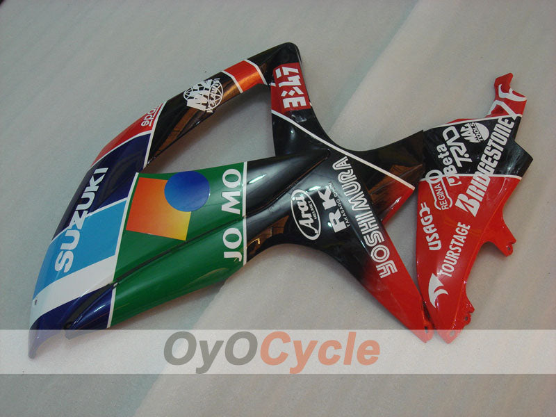 Injection Fairing kit for 08-10 GSX R600 - Red, Black - RK #OYO87905378
