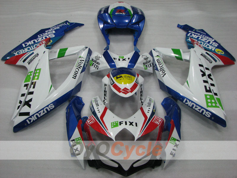 Injection Fairing kit for 08-10 GSX R750 - Blue, White - FIXI #OYO87905422