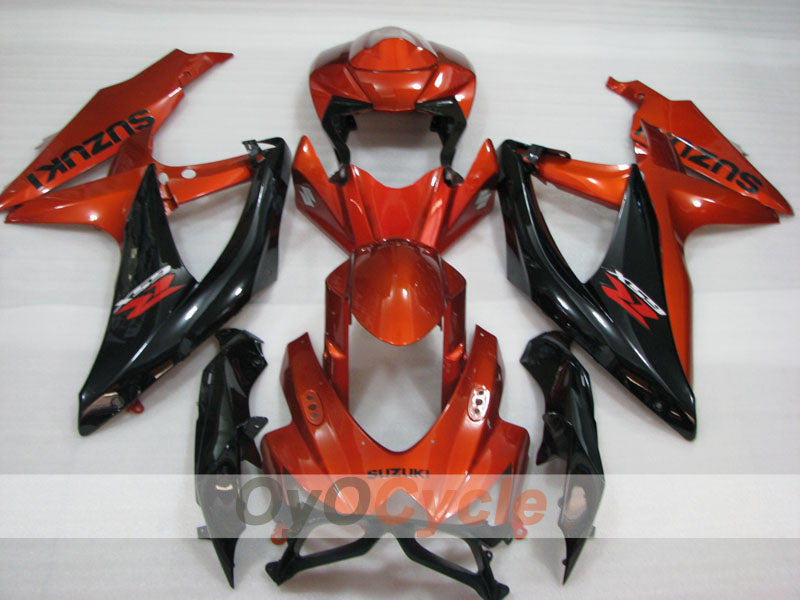 Injection Fairing kit for 08-10 GSX R600 - Orange, Black - Factory Style #OYO87905381