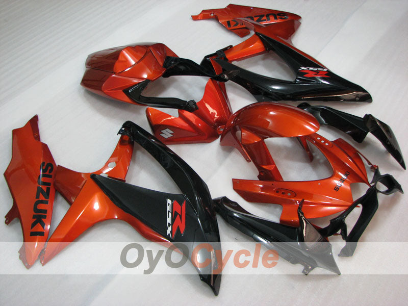 Injection Fairing kit for 08-10 GSX R750 - Orange, Black - Factory Style #OYO87905424 Main image