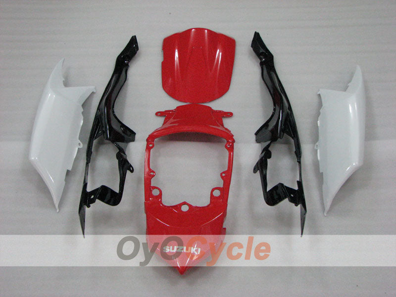 Injection Fairing kit for 08-10 GSX R600 - Red, White - Factory Style #OYO87905382