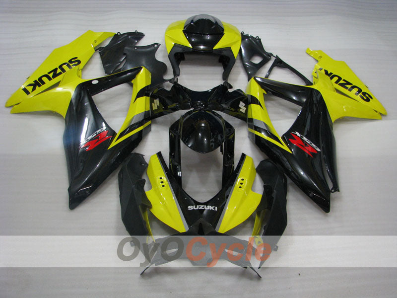 Injection Fairing kit for 08-10 GSX R600 - Yellow, Black - Factory Style #OYO87905384