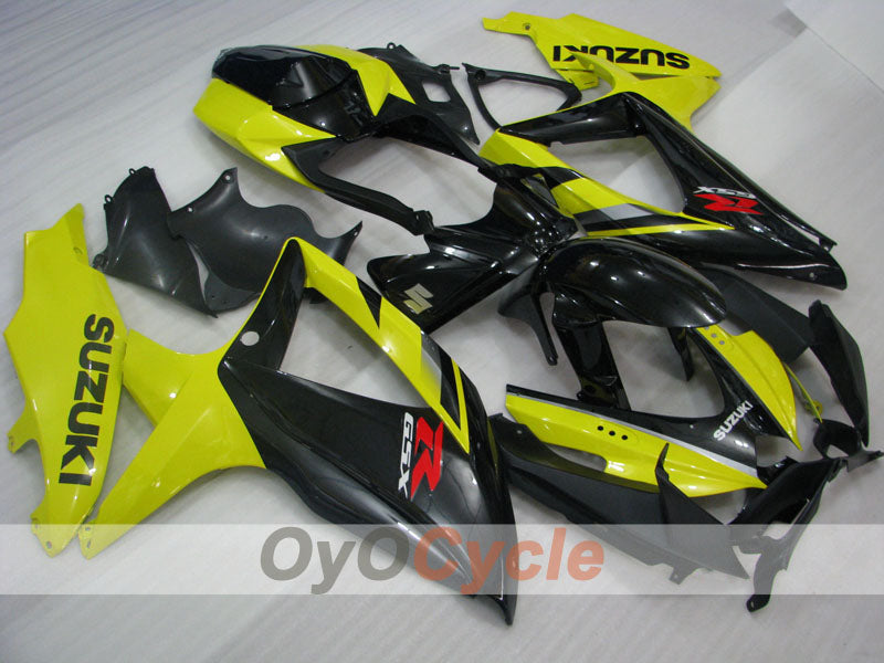 Injection Fairing kit for 08-10 GSX R600 - Yellow, Black - Factory Style #OYO87905384