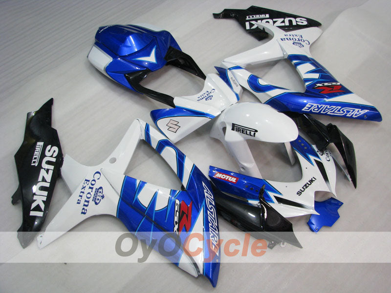 Injection Fairing kit for 08-10 GSX R750 - Blue, White - Corona #OYO87905429