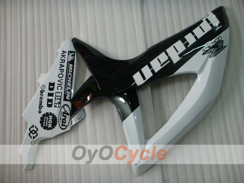 Injection Fairing kit for 08-10 GSX R600 - White, Black - Jordan #OYO87905390
