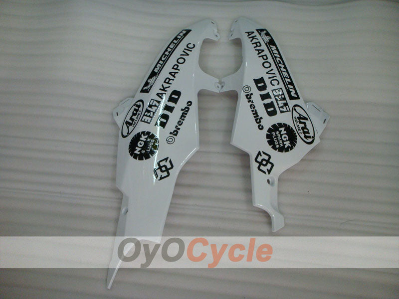 Injection Fairing kit for 08-10 GSX R600 - White, Black - Jordan #OYO87905390