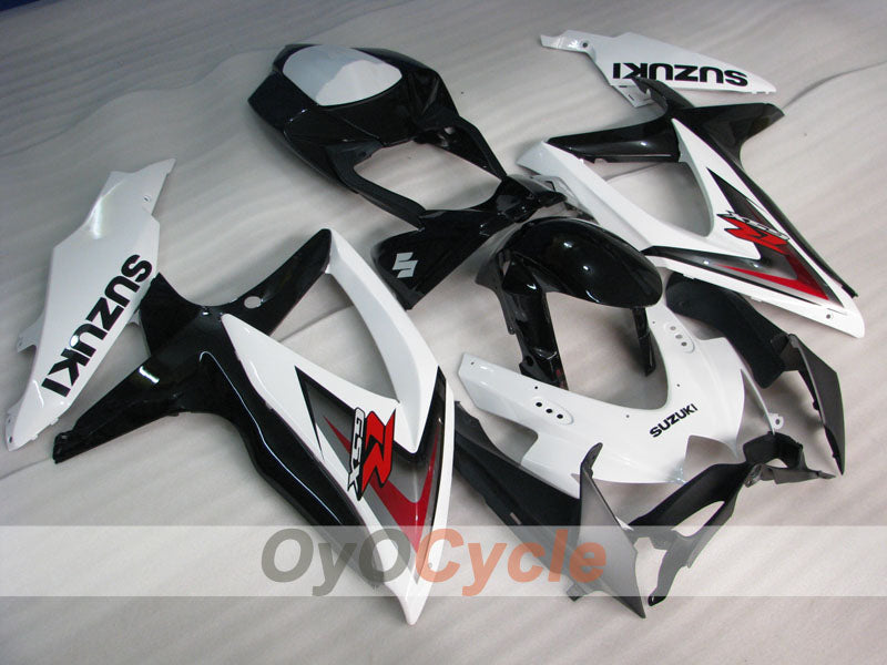 Injection Fairing kit for 08-10 GSX R750 - White, Black - Factory Style #OYO87905438