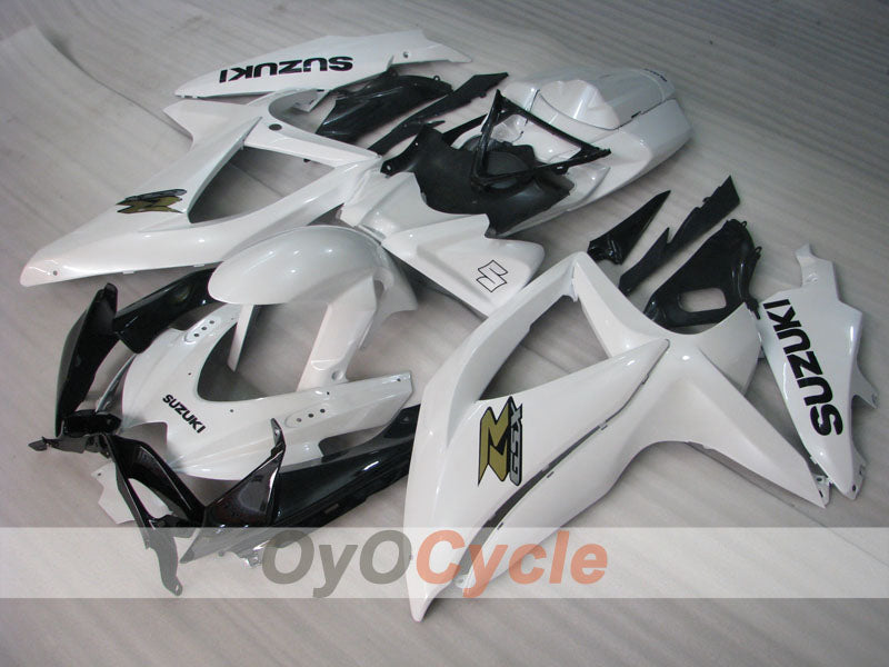 Injection Fairing kit for 08-10 GSX R750 - White, Black - Factory Style #OYO87905441 Main image