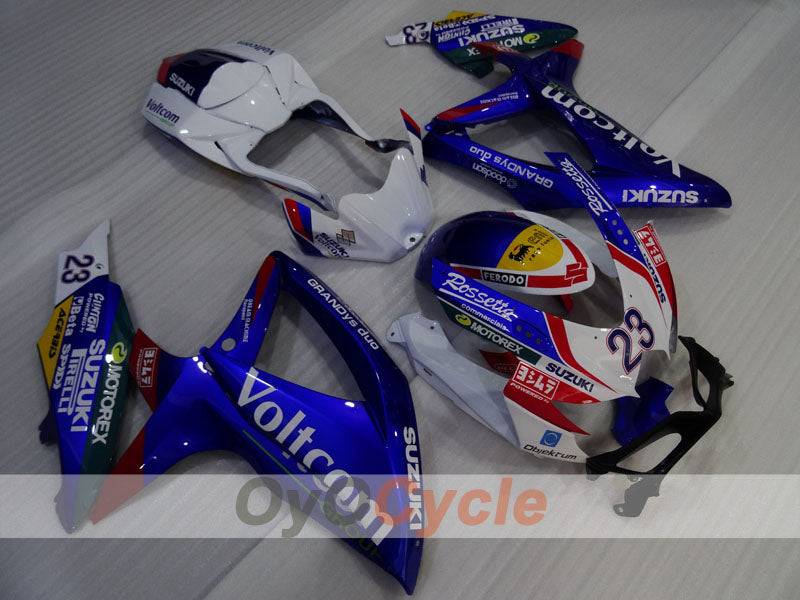 Injection Fairing kit for 08-10 GSX R750 - Blue, White - Voltcom #OYO87905443