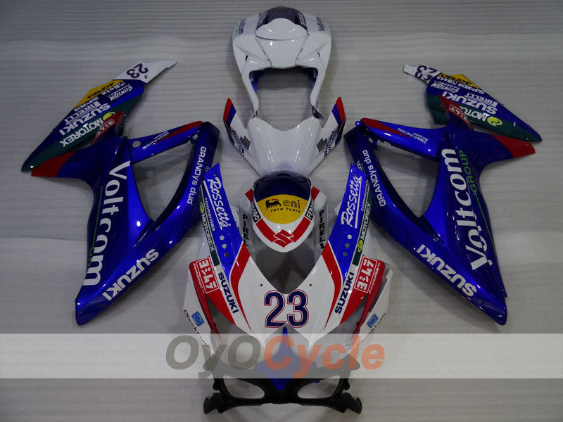 Injection Fairing kit for 08-10 GSX R750 - Blue, White - Voltcom #OYO87905443