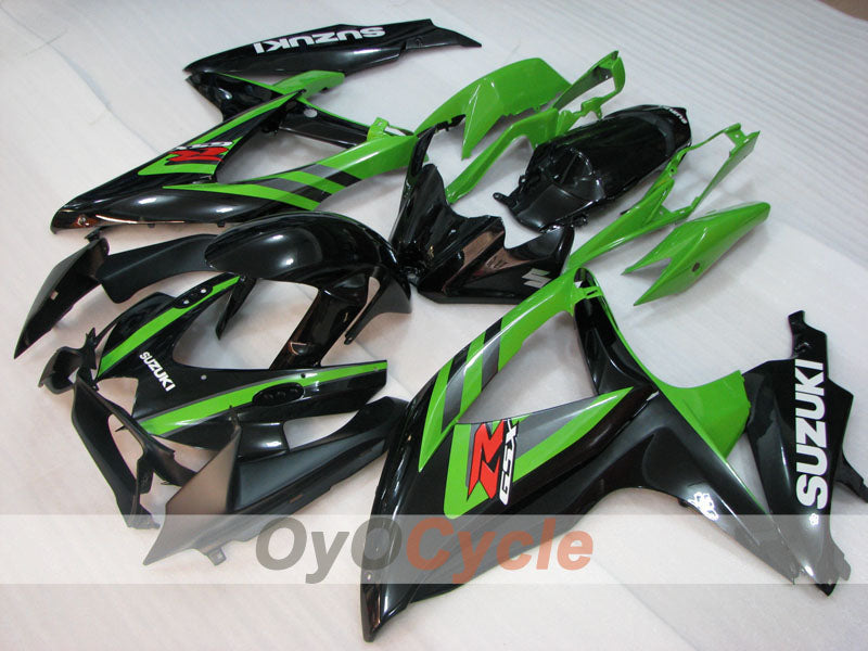 Injection Fairing kit for 08-10 GSX R750 - Green, Black - Factory Style #OYO87905448