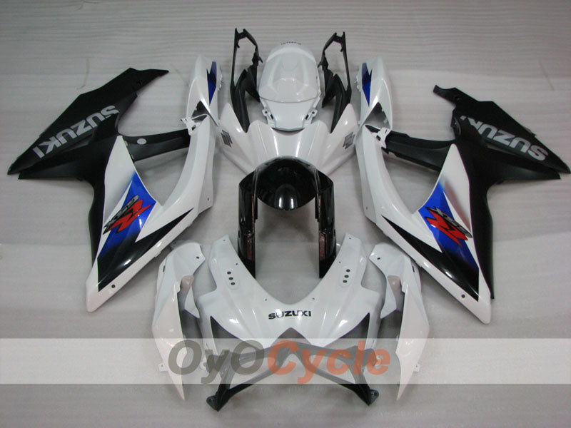 Injection Fairing kit for 08-10 GSX R750 - White, Black - Factory Style #OYO87905450