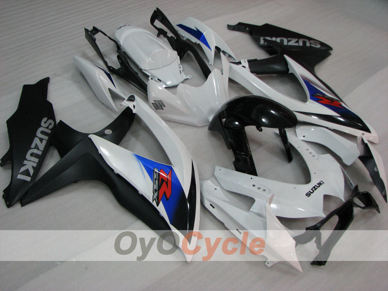 Injection Fairing kit for 08-10 GSX R750 - White, Black - Factory Style #OYO87905450 Main image